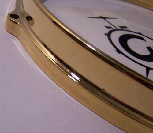 Gretsch Die Cast Drum Hoop 10 Inch - 5 Hole Lug  Gold - Tom- New Old Stock