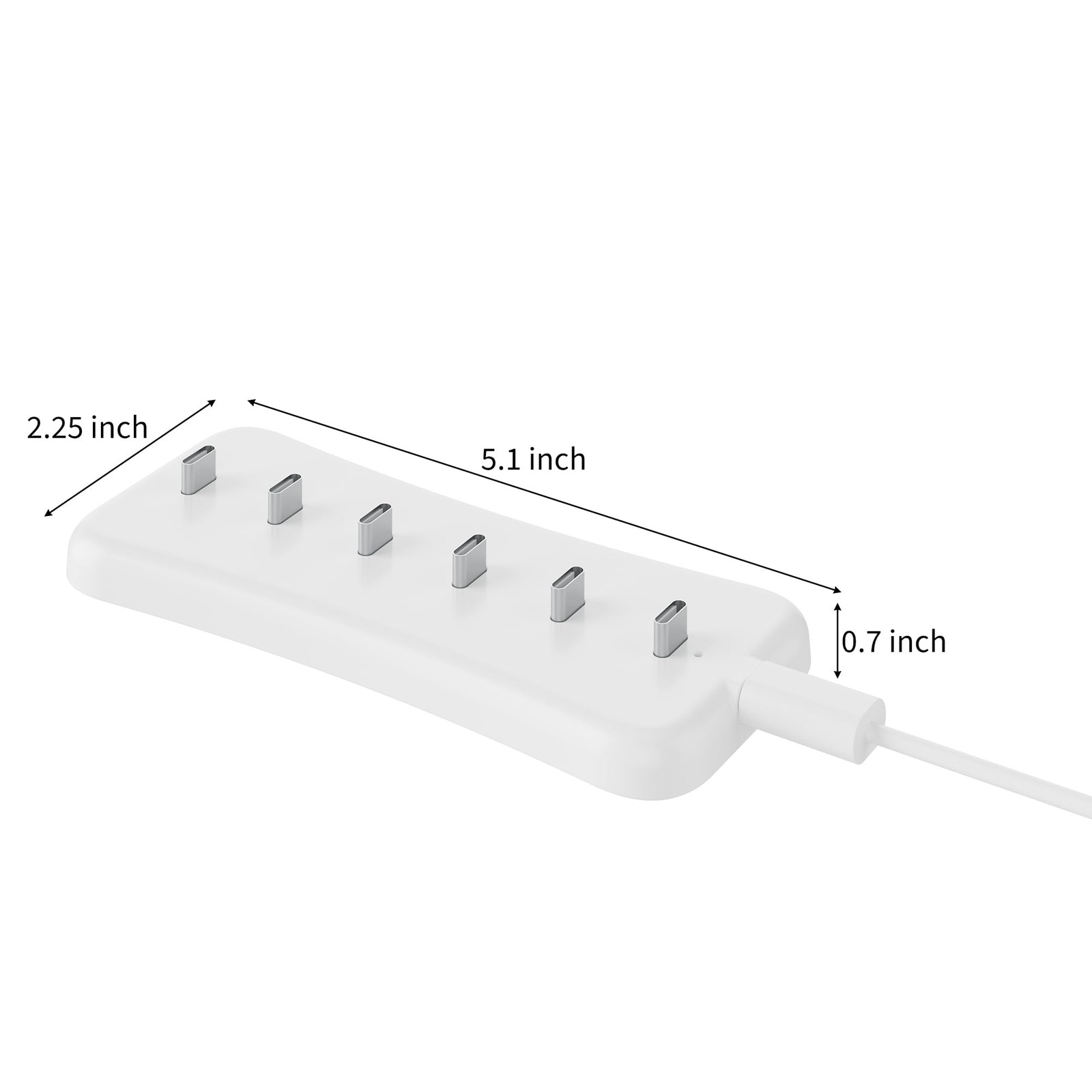 USB Under Cabinet Light Charging Station 6 TypeC Ports Motion Sensor Base