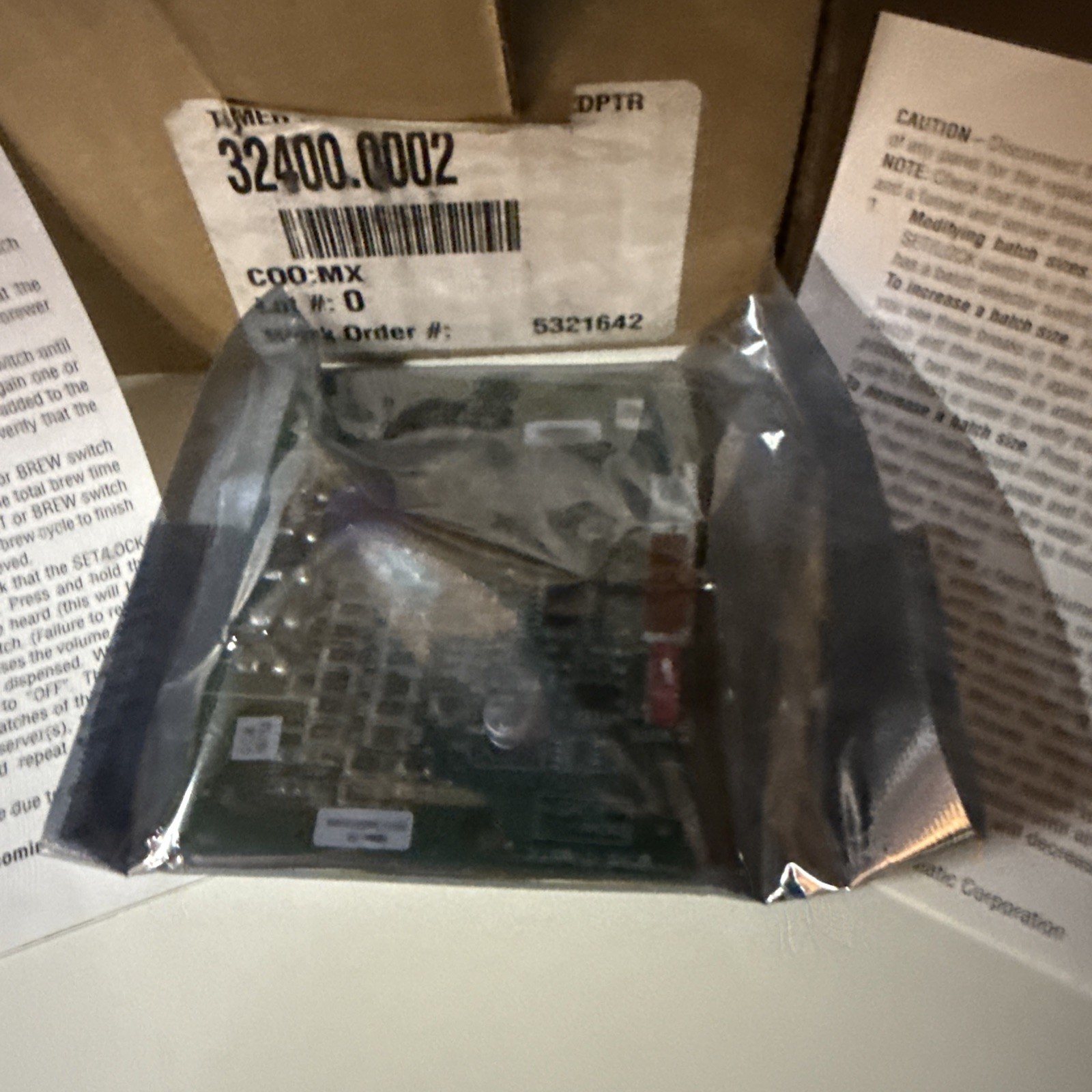 OEM Bunn Timer Kit, Digital, 120V 32400.0002