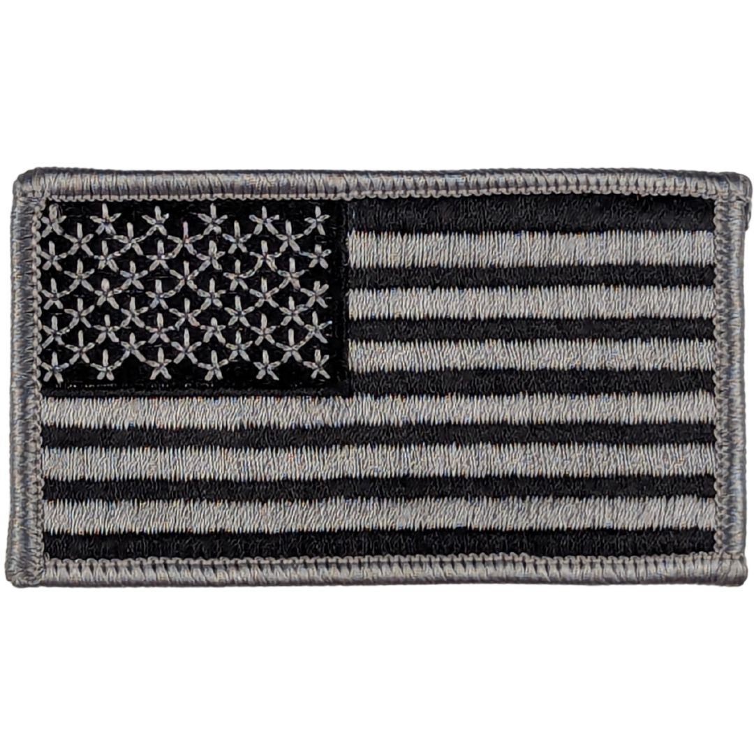 American Flag Patch - Subdued Black and Grey - Sew-On Tactical Patch