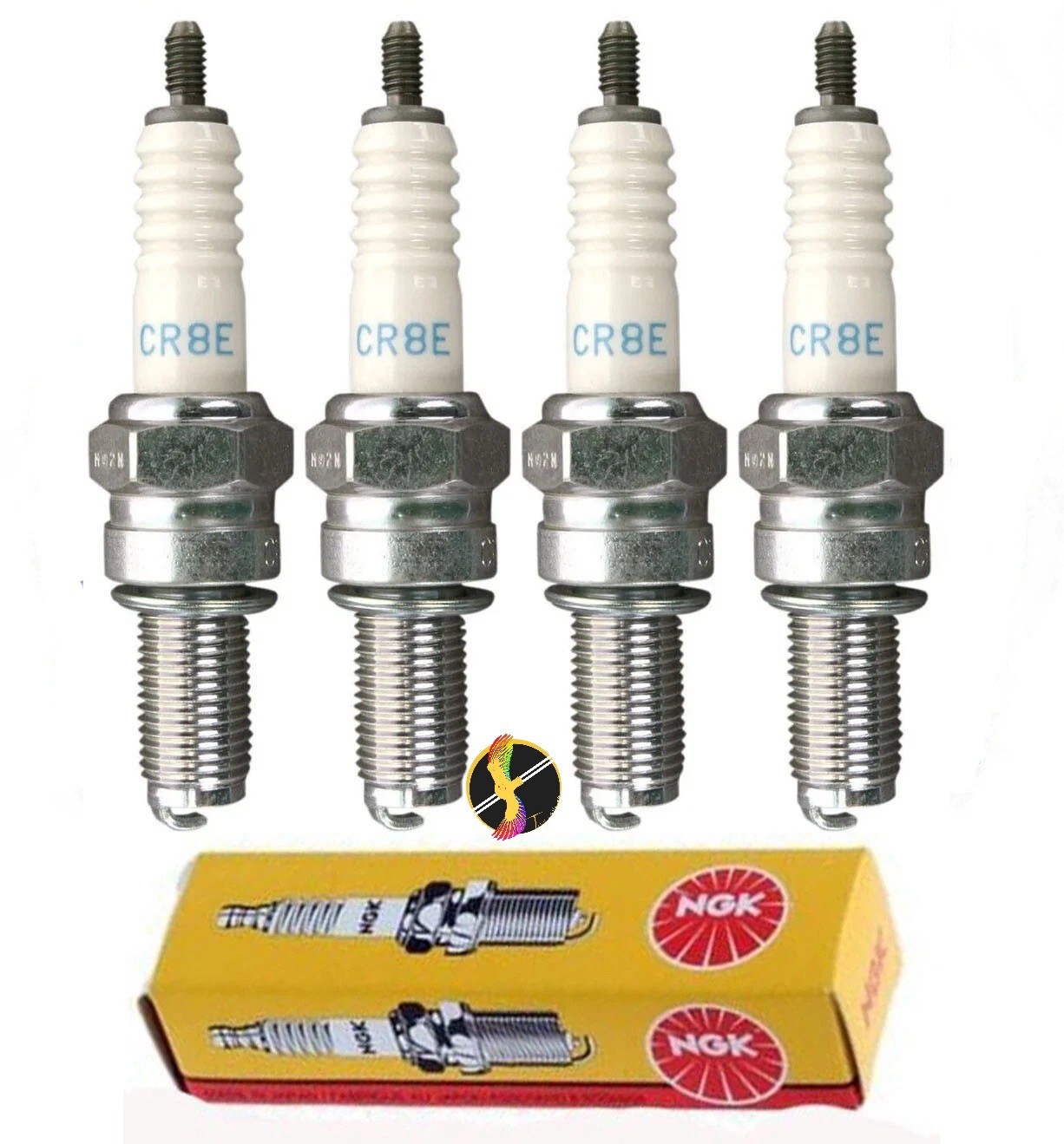 4x NGK Spark Plug CR8E #1275 For Suzuki DR650SE (1996-2019)