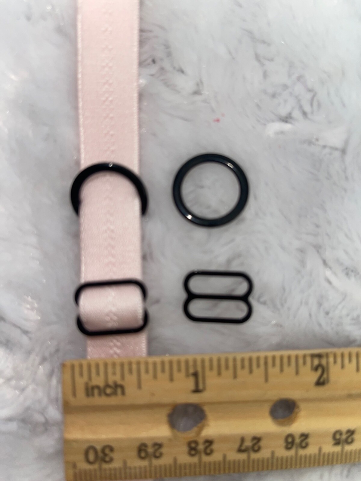 18 sets black Metal bra strap adjuster Tri Glide slider sliders o ring 1/2”