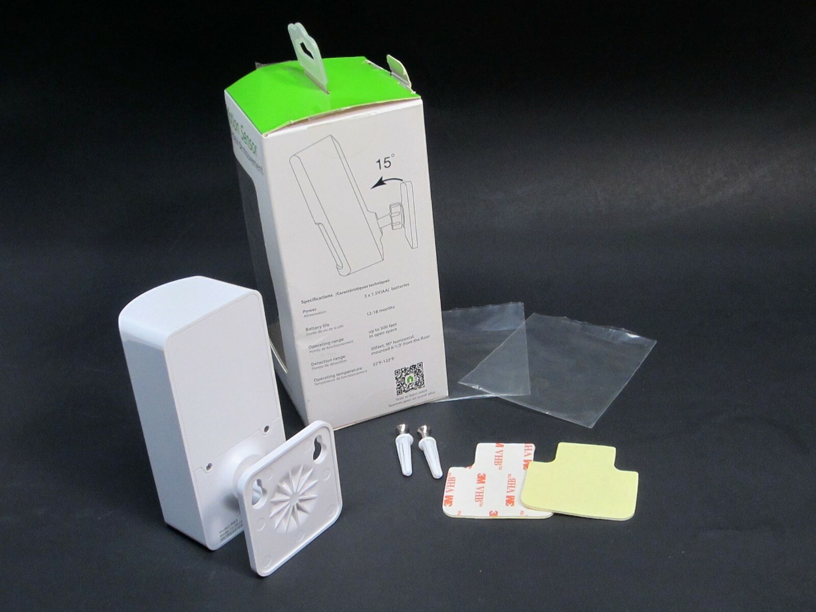 iSmartAlarm Wireless Security Motion Sensor Alarm 30ft Range 90° White Cube One