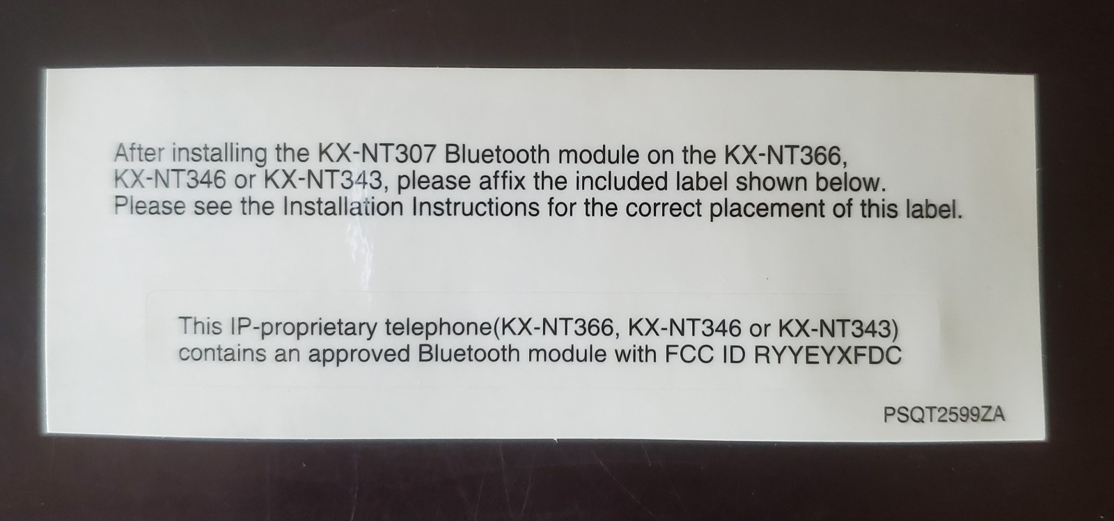 Panasonic KX-NT307 Bluetooth Module *NEW IN BOX*