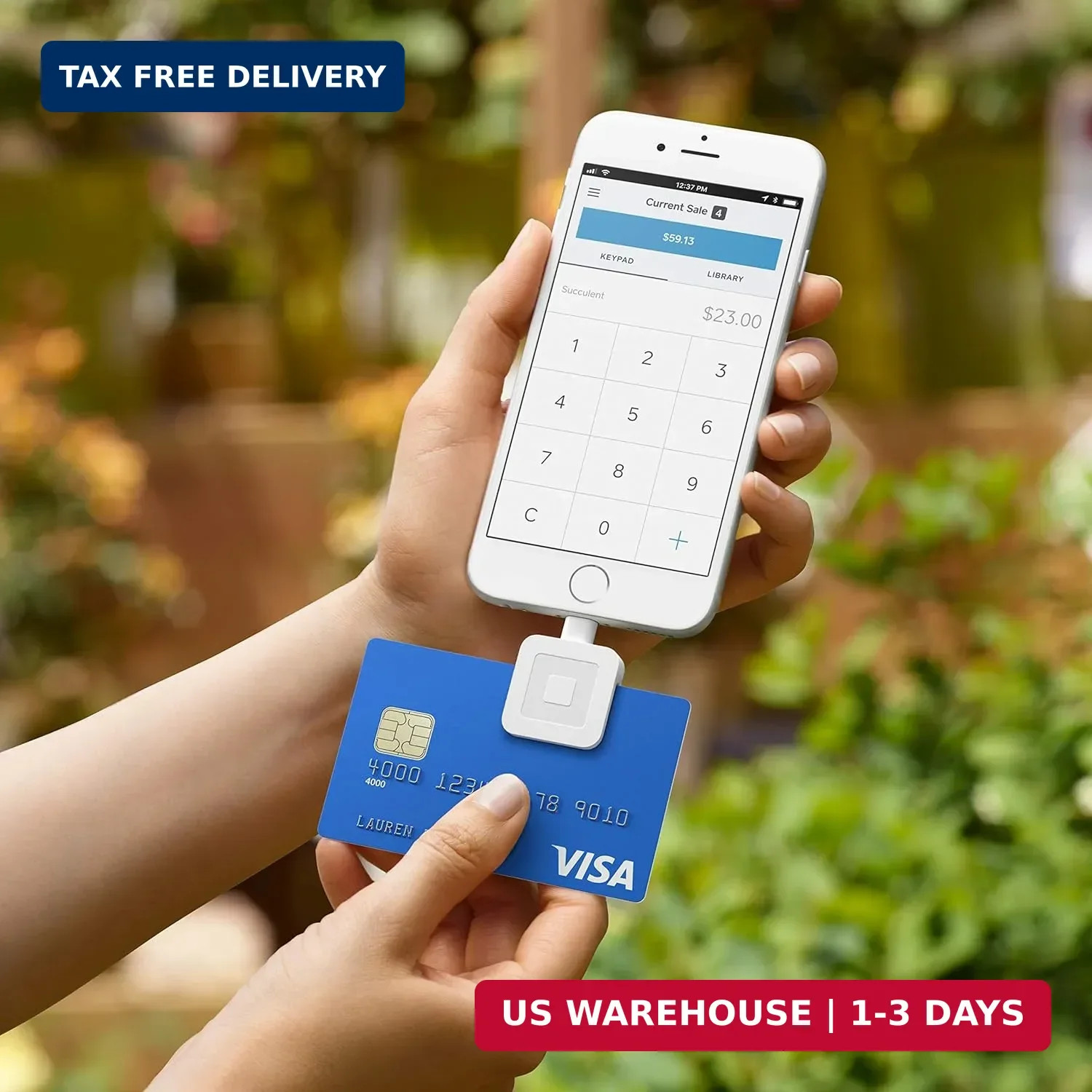 Credit Card Reader Chip Machine for Mobile Phones, iPhone iPad, Square