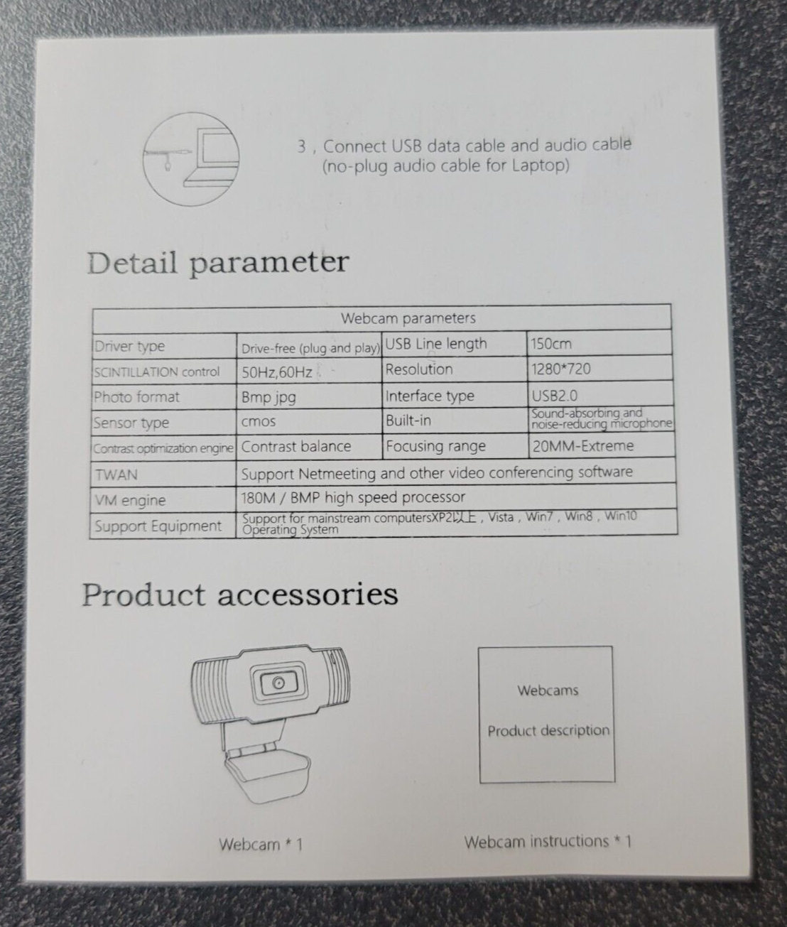 New Cryo-PC USB 2.0 720P HD Webcam Camera With Microphone