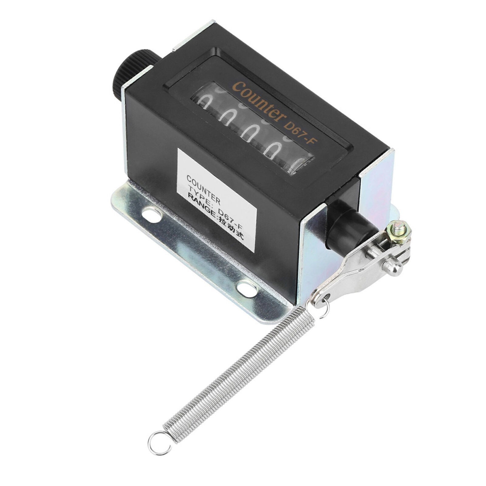 D67F 5 Digit Mechanical Resettable Manual Hand Pull Stroke Tally Counter
