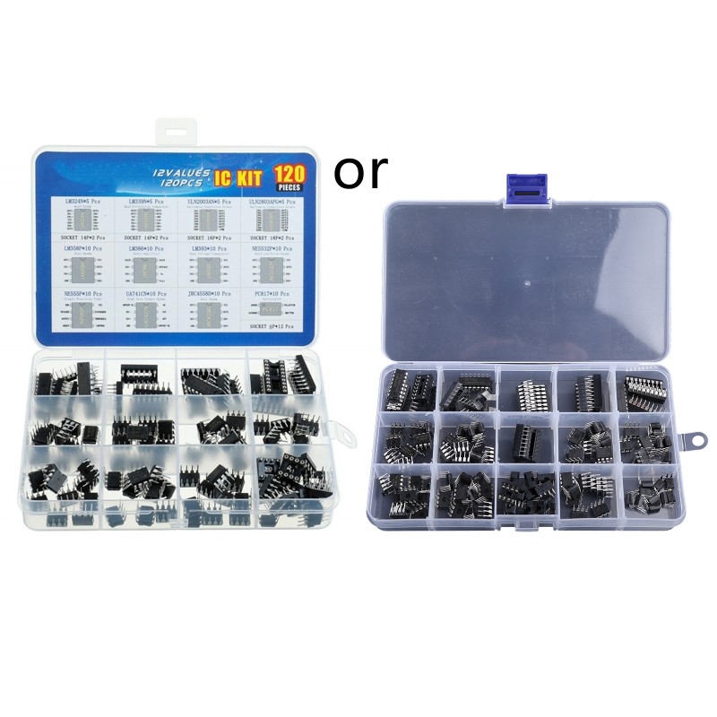 IC Chips Assortment Kit Single Precision Timer Osciallators 120PCS LM393 LM324