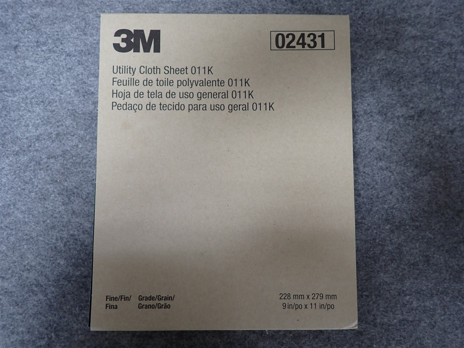 NEW 3M (50 Pack) 02431 011K Utility Cloth Sheets Fine Grade 9 x 11" (M24)