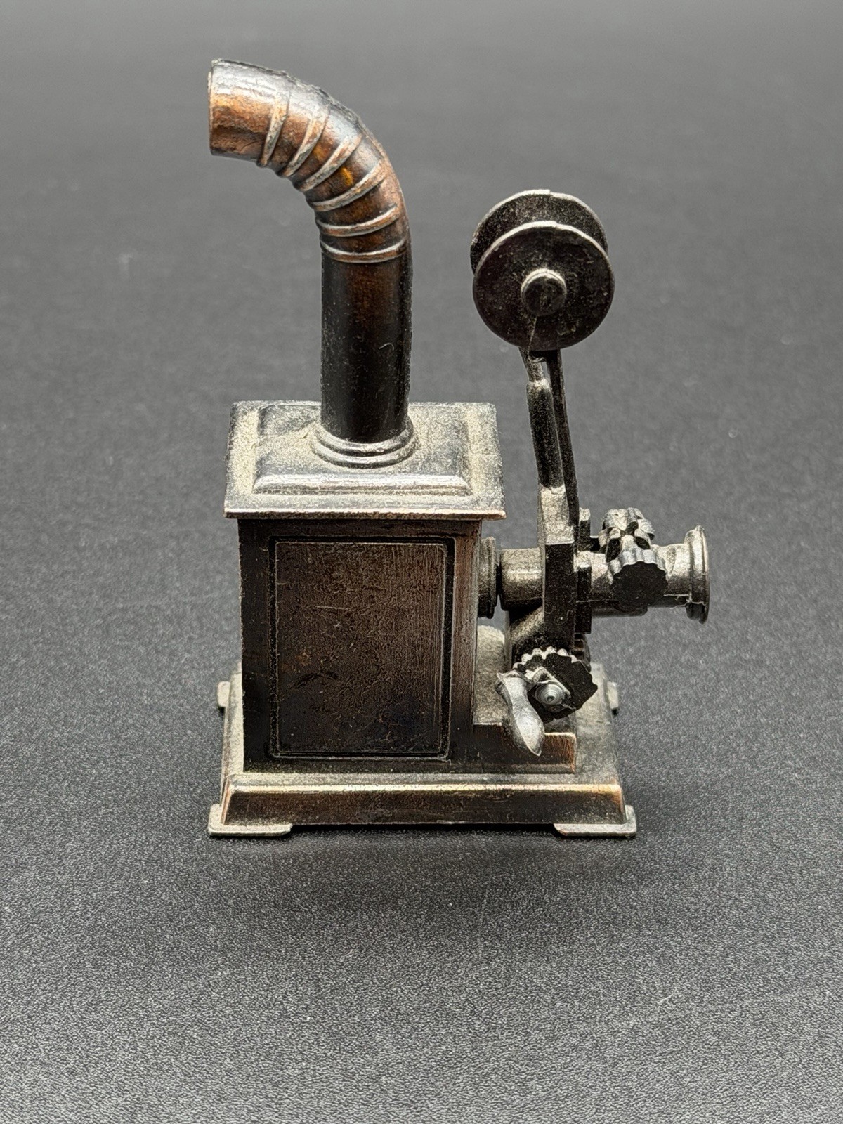 Vintage Bronze Metal Antique Old Movie Projector Mini Pencil Sharpener Diecast