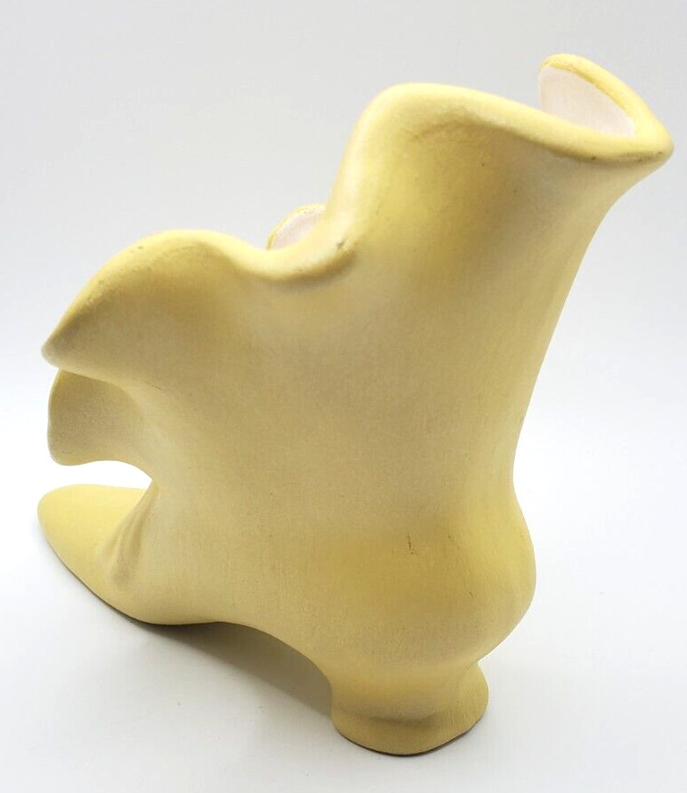 Vintage Yellow Victorian Boot Planter Classy BoHo