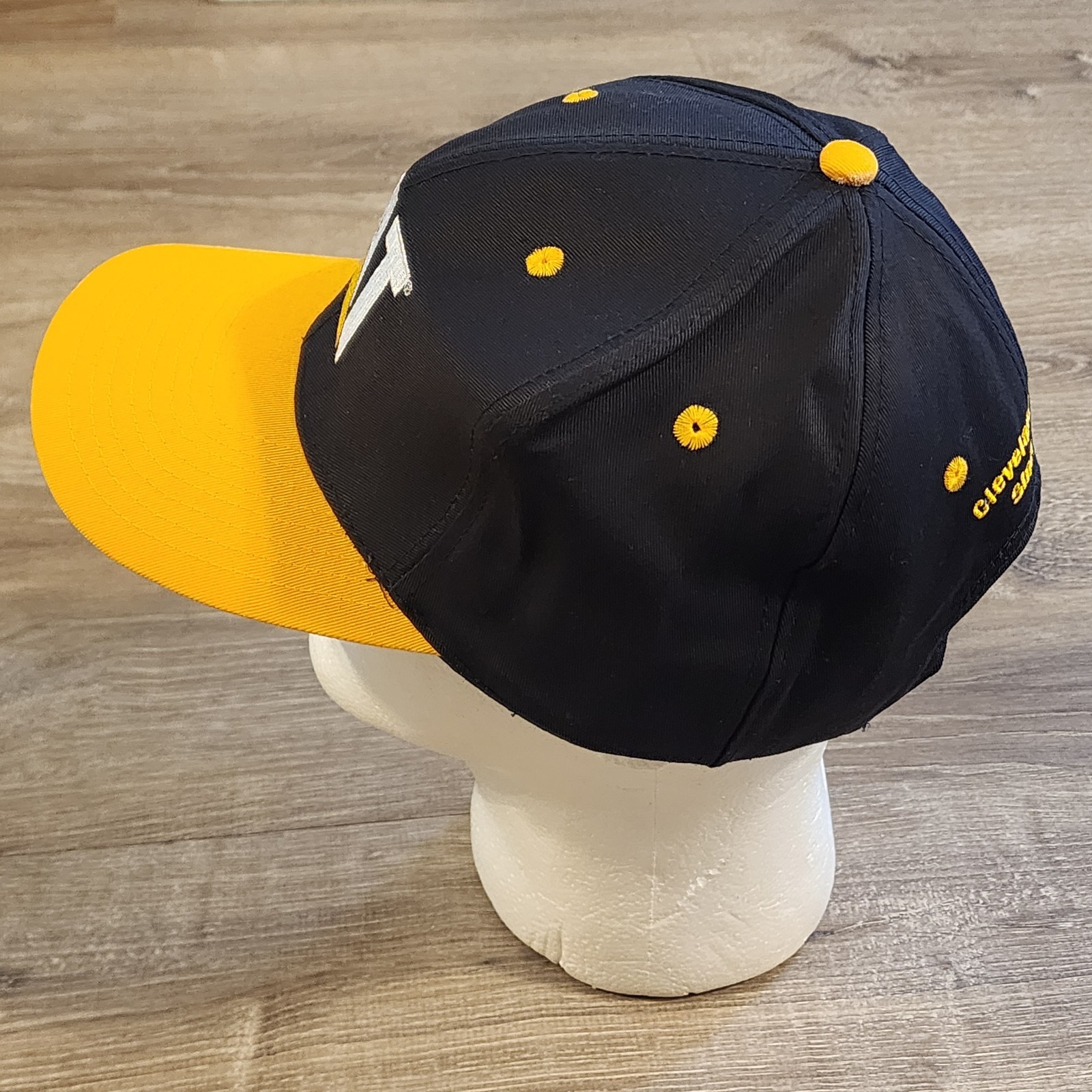CAT Caterpillar Snapback Hat Company Logo Cap Yellow And Black