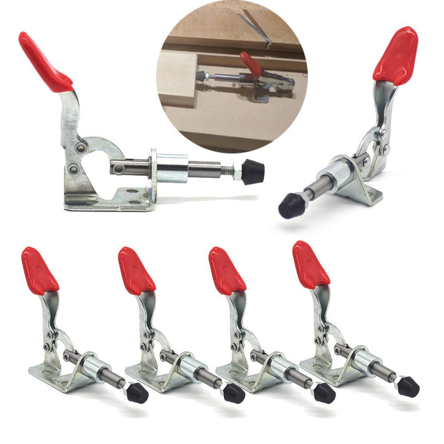 Push Pull Action Toggle Clamps 6 PACK 301AM Latch Anti-slip Hand Tool 110Lbs ...