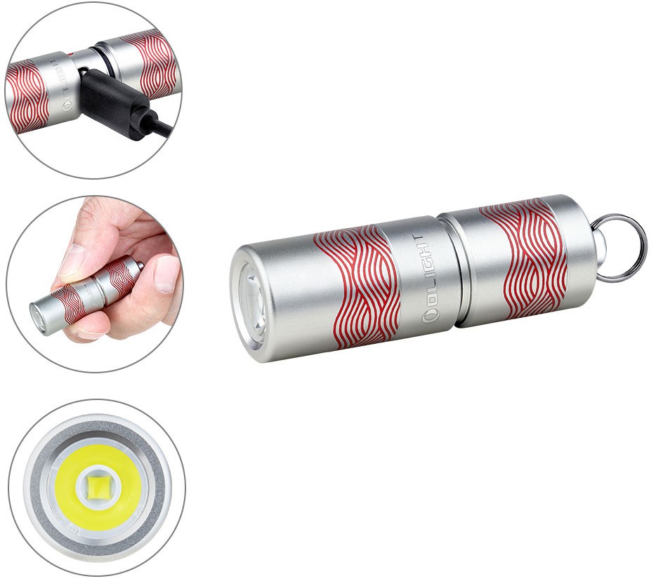 Olight I1R 2 PRO Flow Tiny USB-C Rechargeable Keychain Flashlight, 180 Lumens