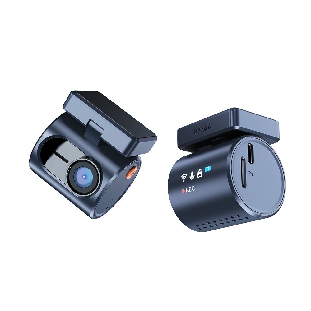 Tiny Dash Cam, 2K Transparent Screen Voice Control, Night Vision 24H Park Mode