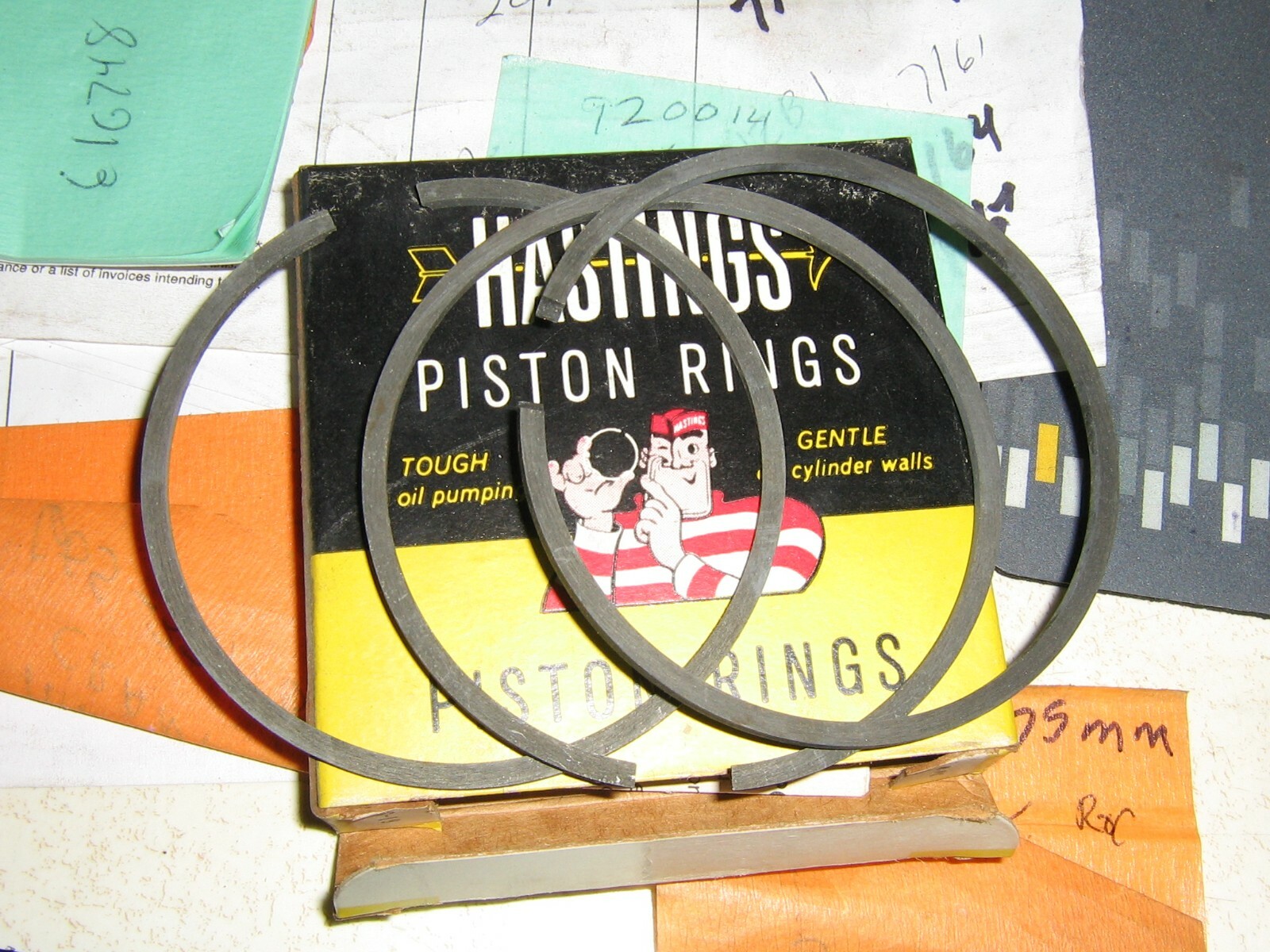 Vintage hastings  Skidoo 247/250 & 494 Snowmobile Piston Rings 8-6478 std bore
