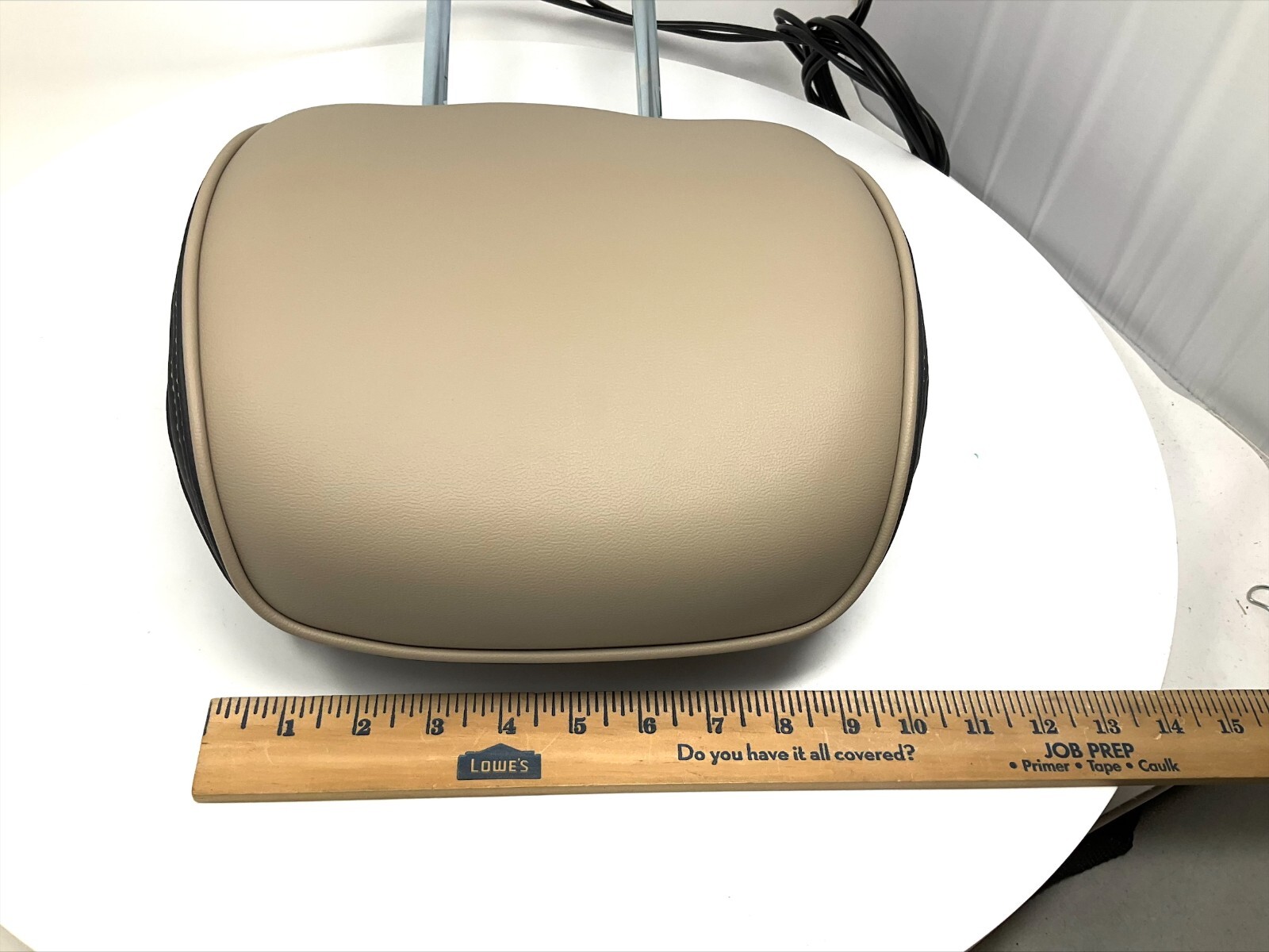 Pair - Vizualogic Light Brown Leather Headrest Set for 7" Tablet