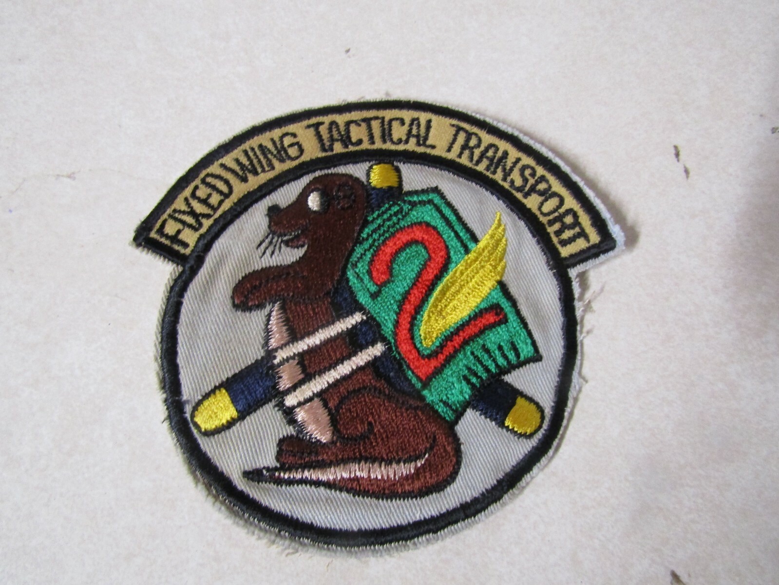 MILITARY PATCH OLD VIETNAM ERA FIXED WING TACTICAL TRANSPORT
