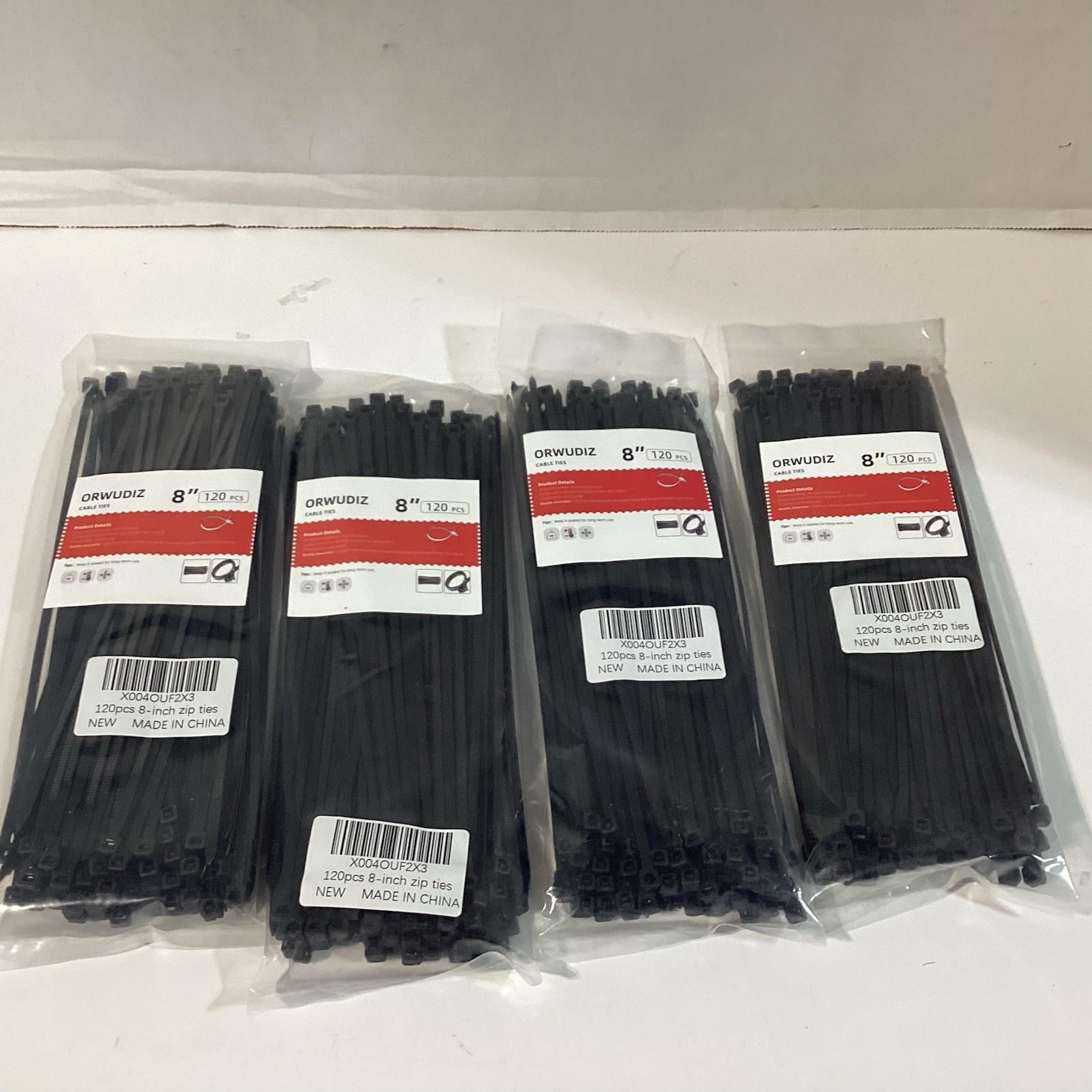 480 BLACK CABLE ZIP TIES Heavy Duty UV Resistant UL