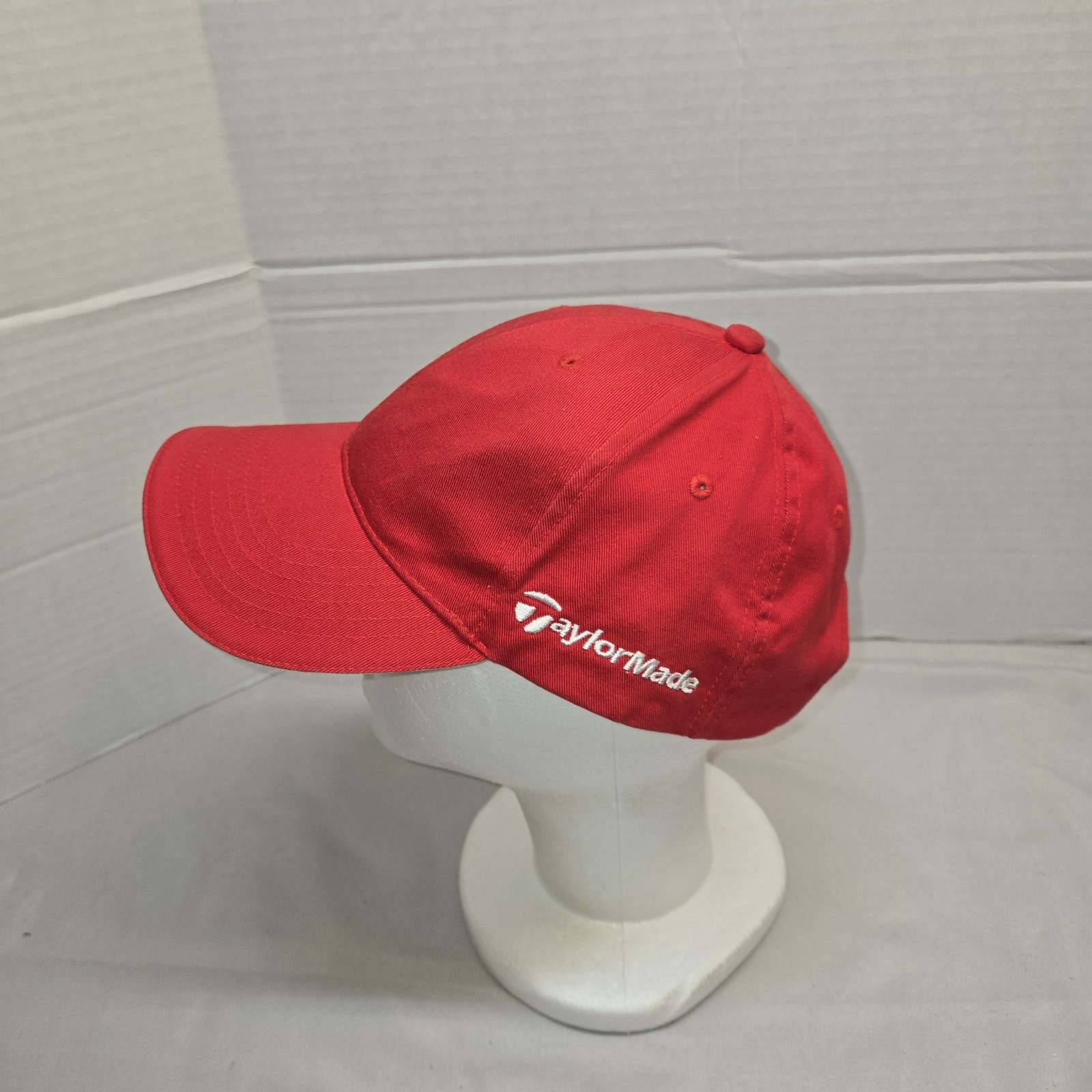 Blank TaylorMade Golf Hat Tour Adj Strapback Red/White Euc By Tmax Gear