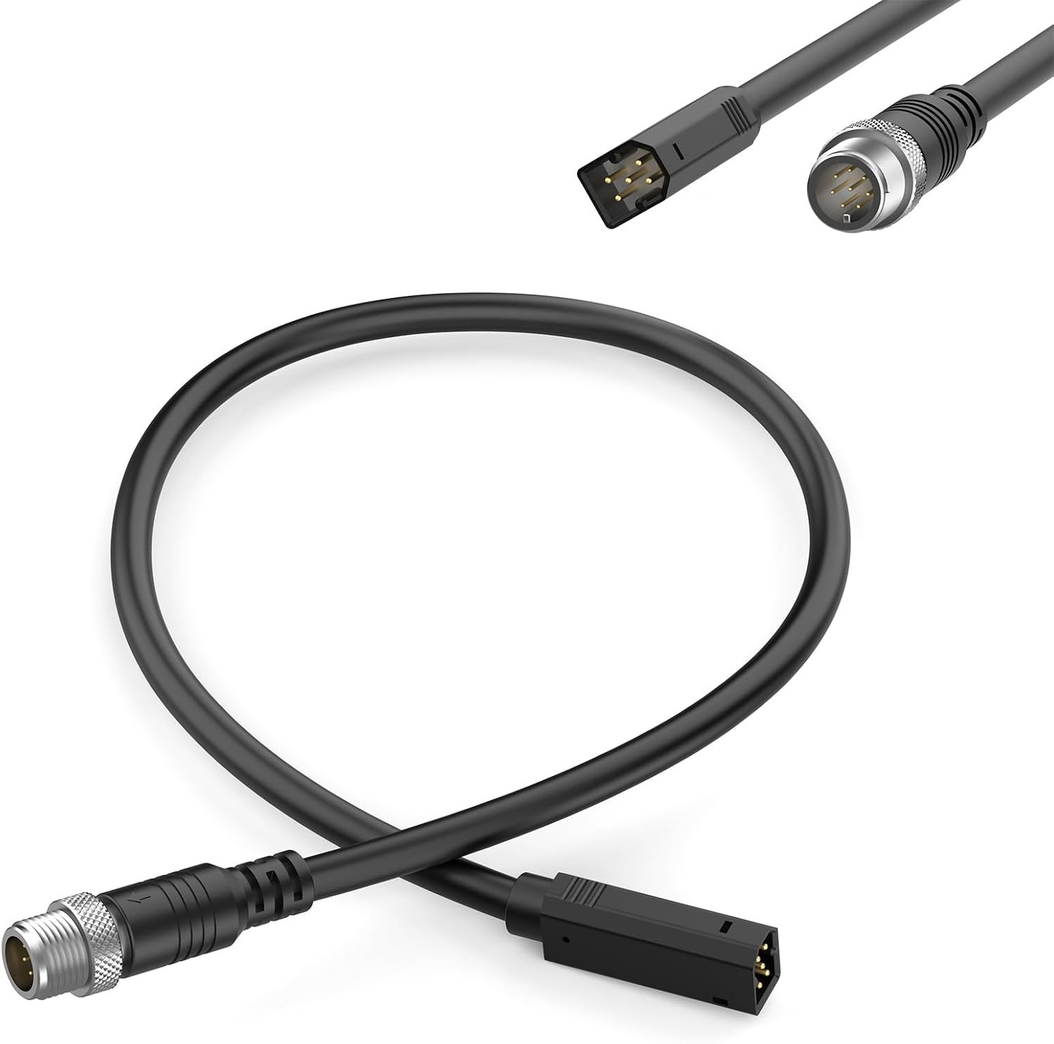 720074-1 AS EC QDE Ethernet Adapter Cable Humminbird Helix 5-Pin to 8-Pin 1.6 FT