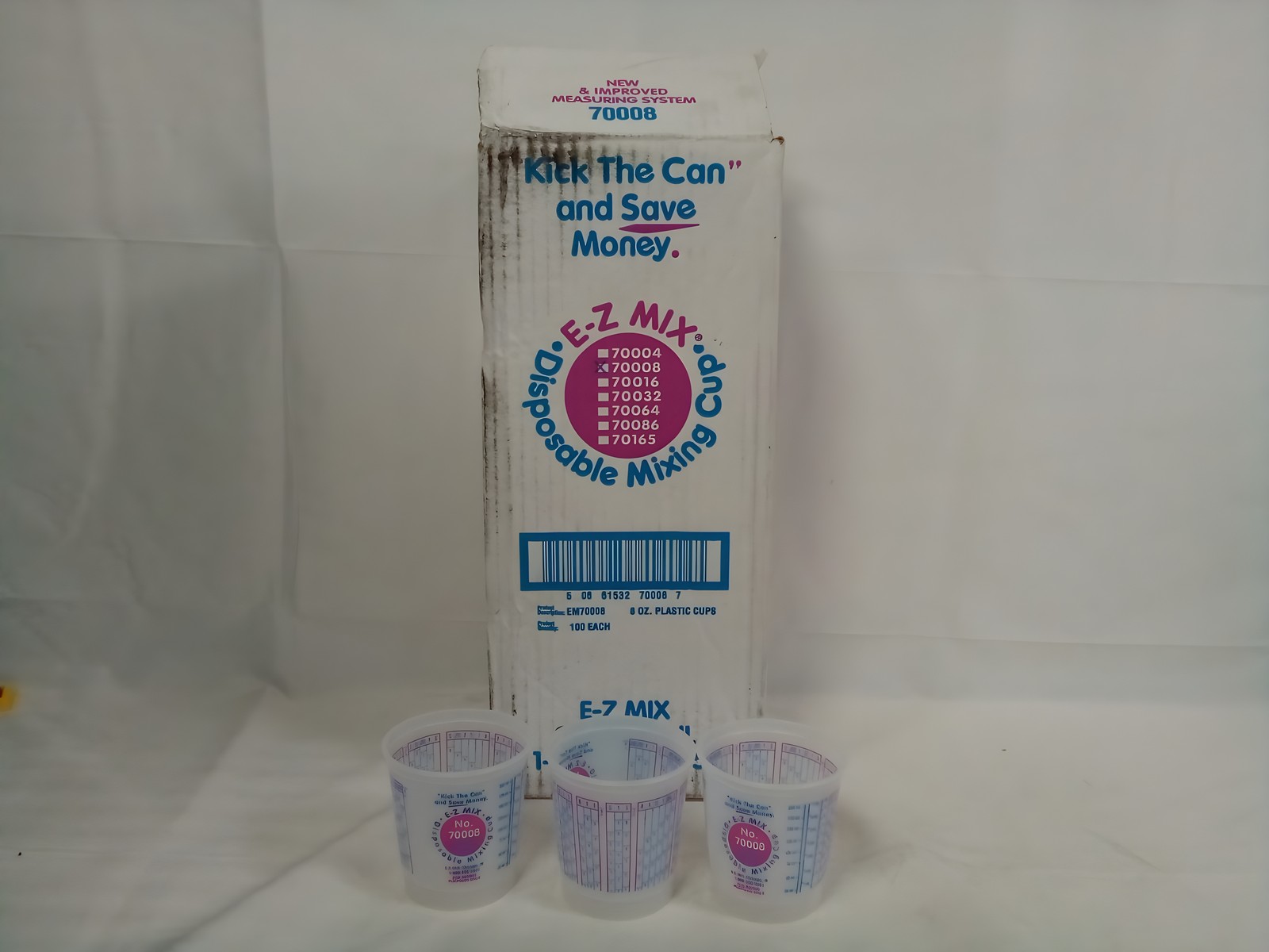 E-Z Mix 70008 1/2 Pint 8 oz Disposable Measuring & Mixing Cups 100 Count
