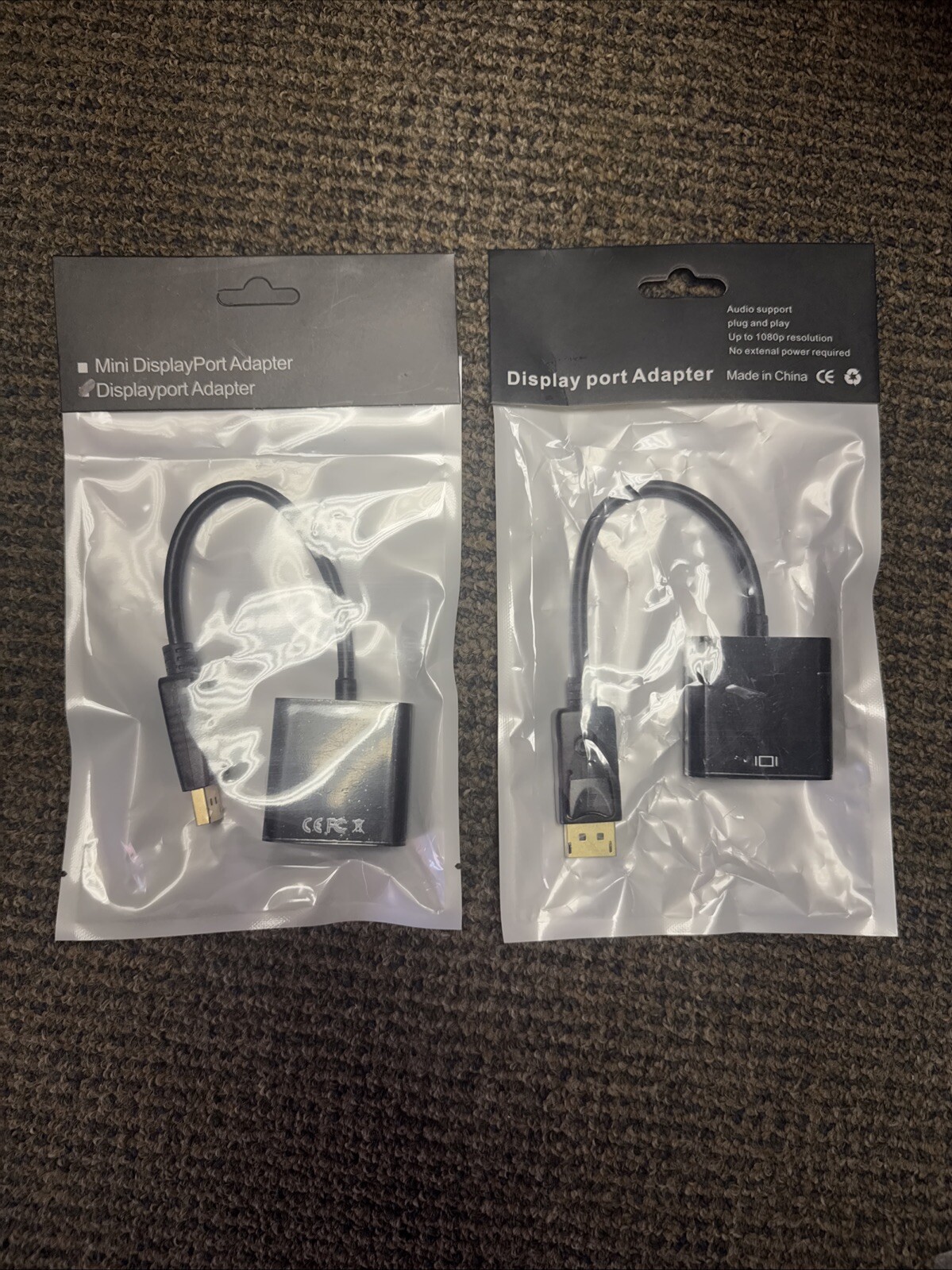 LOT OF 2 HDMI To Display Port ADAPTER VIDEO CONVERTER 1080P CABLE FOR PC