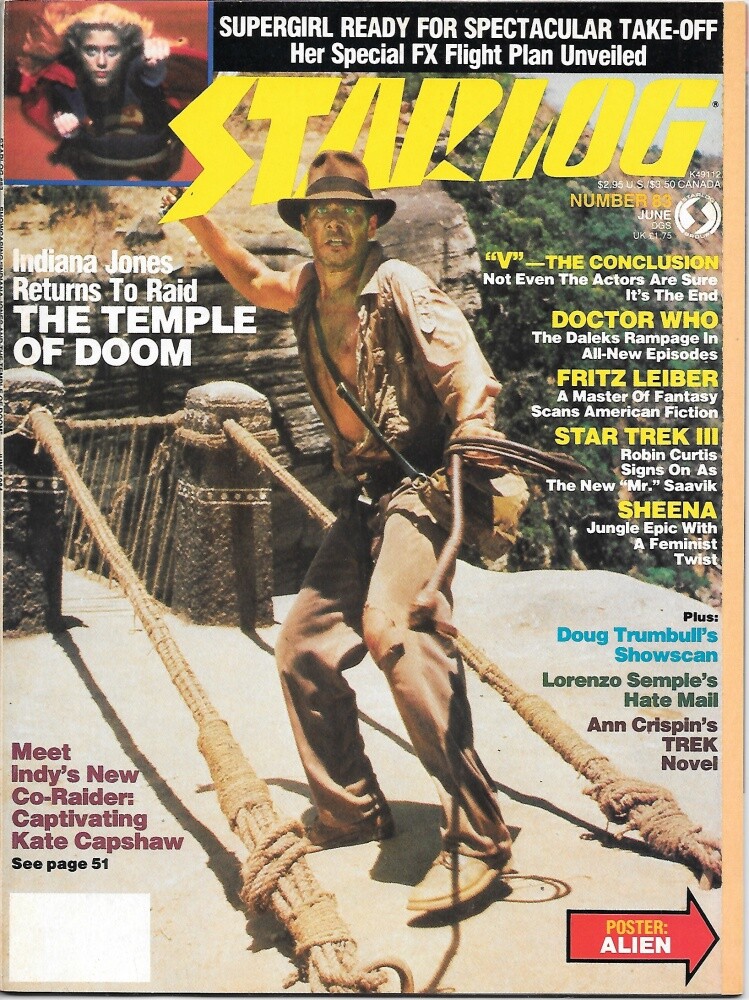 Starlog Magazine #83 Indiana Jones Temple of Doom Cover 1984 NEW UNREAD VERY FN
