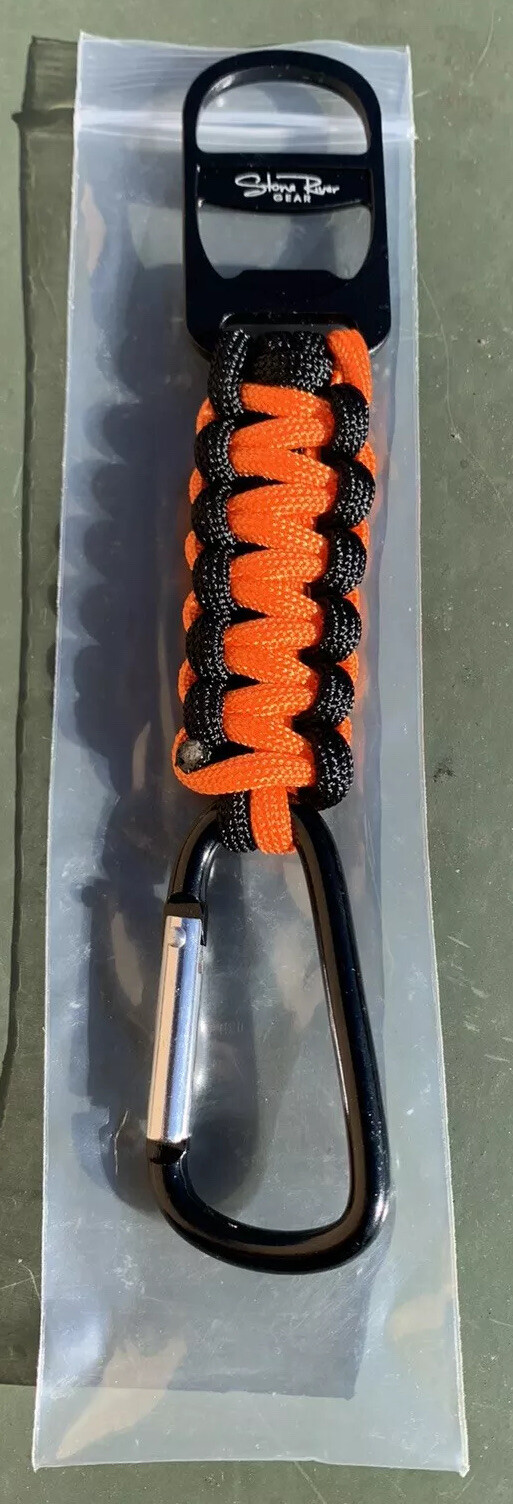 NEW Stone River Gear Paracord Key Chain With Bottle Opener & Carabiner Keychain