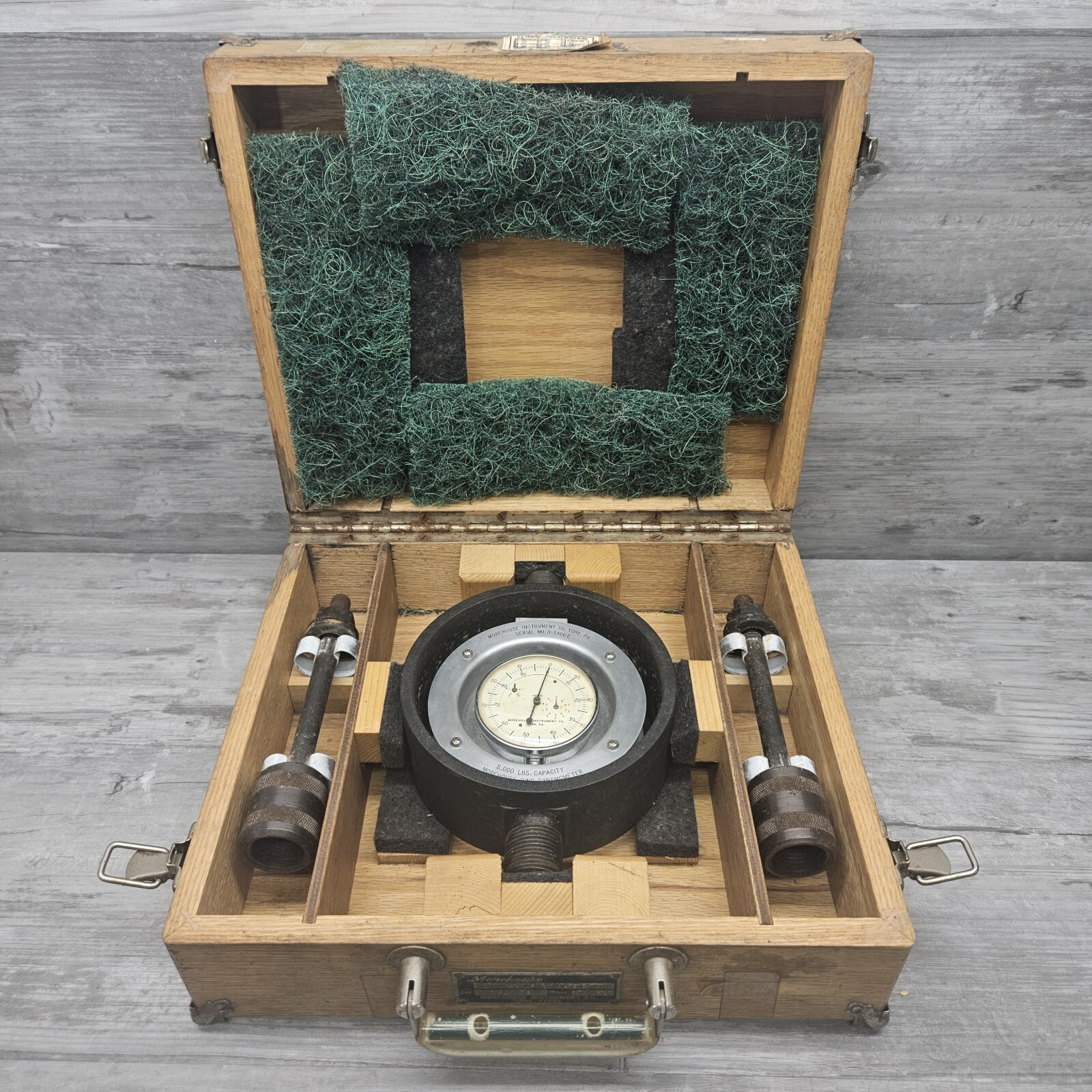 MOREHOUSE 5000 LB CAPACITY RING DYNAMOMETER CALIBRATOR