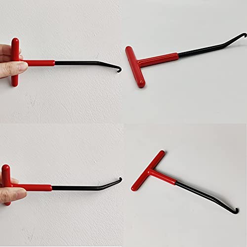 Motorcycle Exhaust Spring Hook, T Shaped Handle Exhaust 2 Pcs -Red & Black)