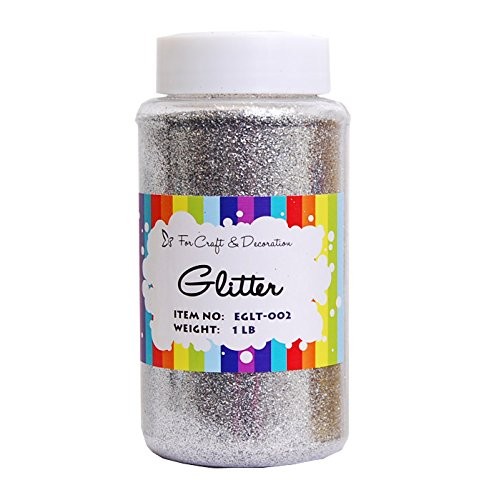 1 Pound Bottled Craft Glitter Silver DIY Art Festival Party Decoration 16 oz