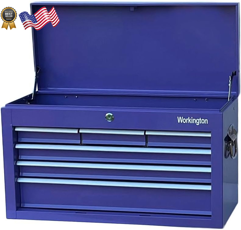 Workington Portable Metal Tool Chest with 6 Drawers 24" 6-Drawer Tool Chest ...