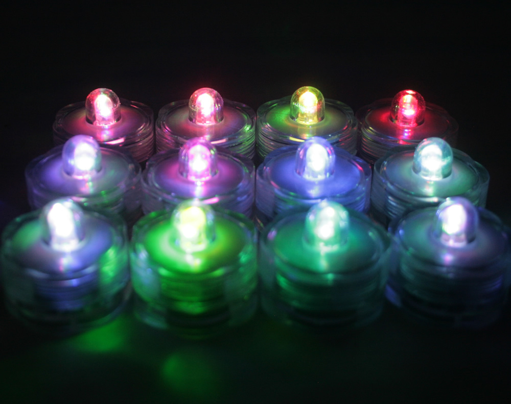 Multi-Color Changing LED very bright tealights, 10 - Candles Battery operated