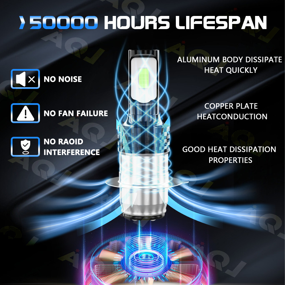 For Honda Rincon 650 680 2003-2015 2X H6 blue 8k LED Hyper Headlight Light Bulbs
