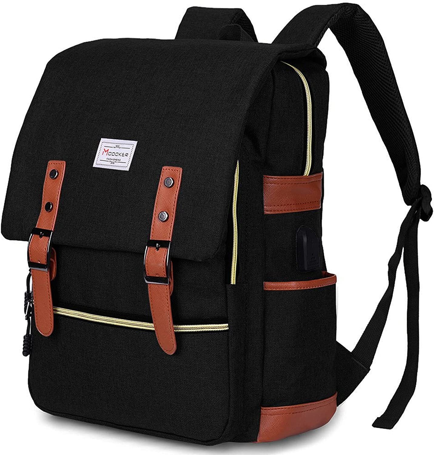 Laptop Backpack with USB Port for Men or Women Black NEW