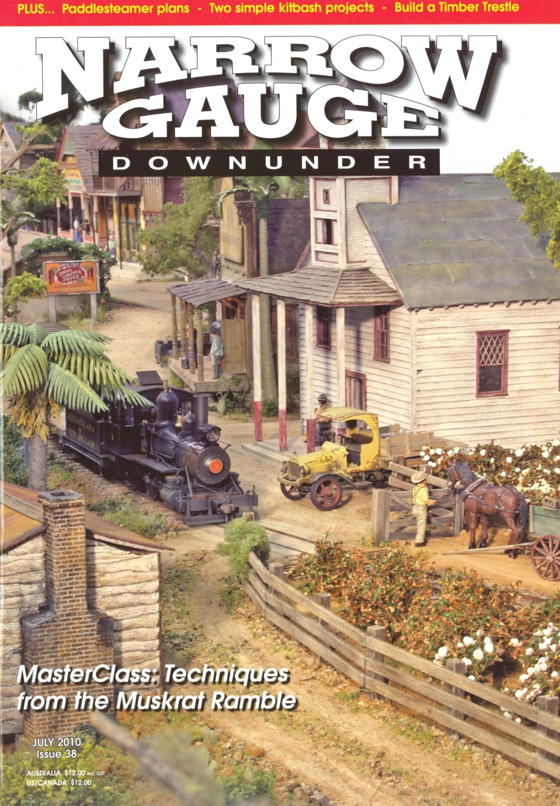 Narrow Gauge Downunder Magazine July 2010 Paddle Steamer Plans