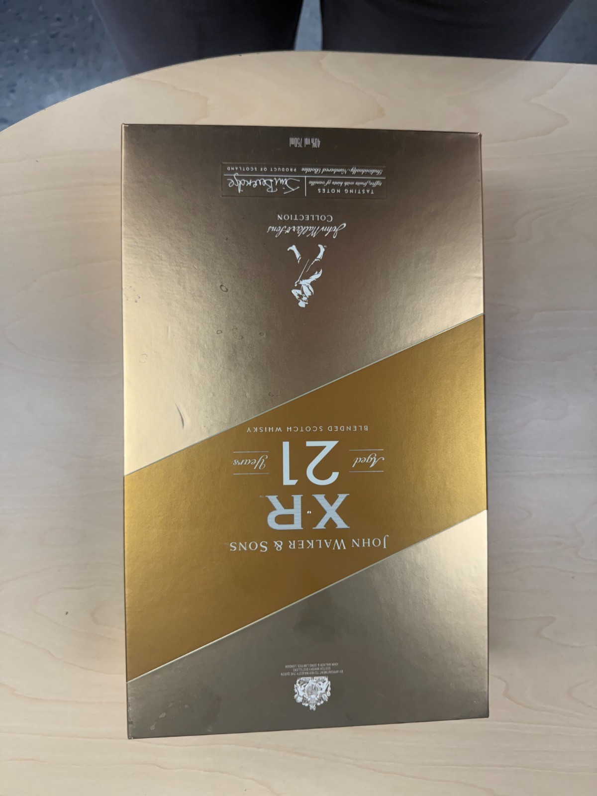 Empty Johnie Walker XR21 Box And Bottle.