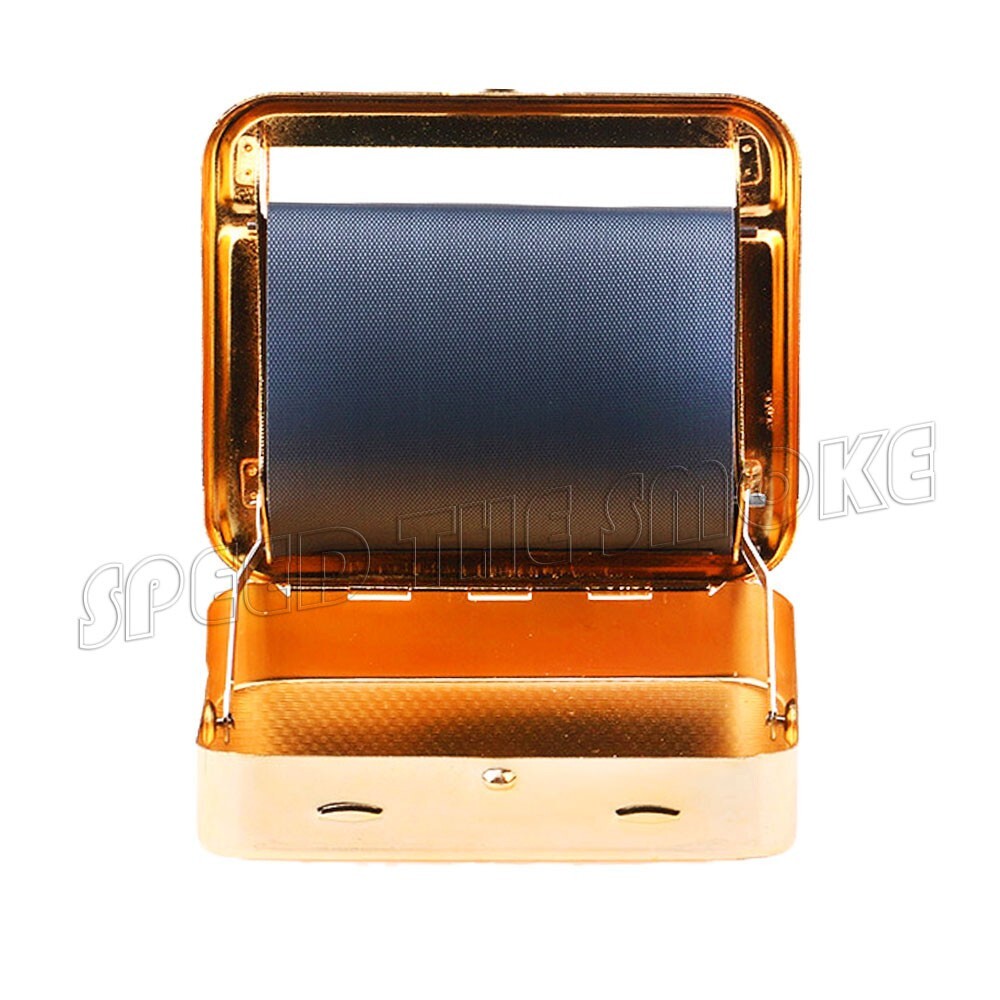 Automatic 1 1/4 78mm Cigarette Tobacco Gold Color Metal Roller Rolling Machine