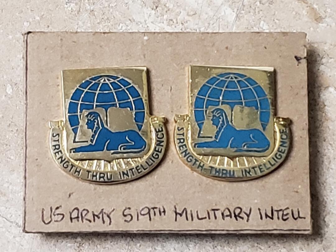 US Army 519th Military Intelligence Battalion Crest DUI (Pair)