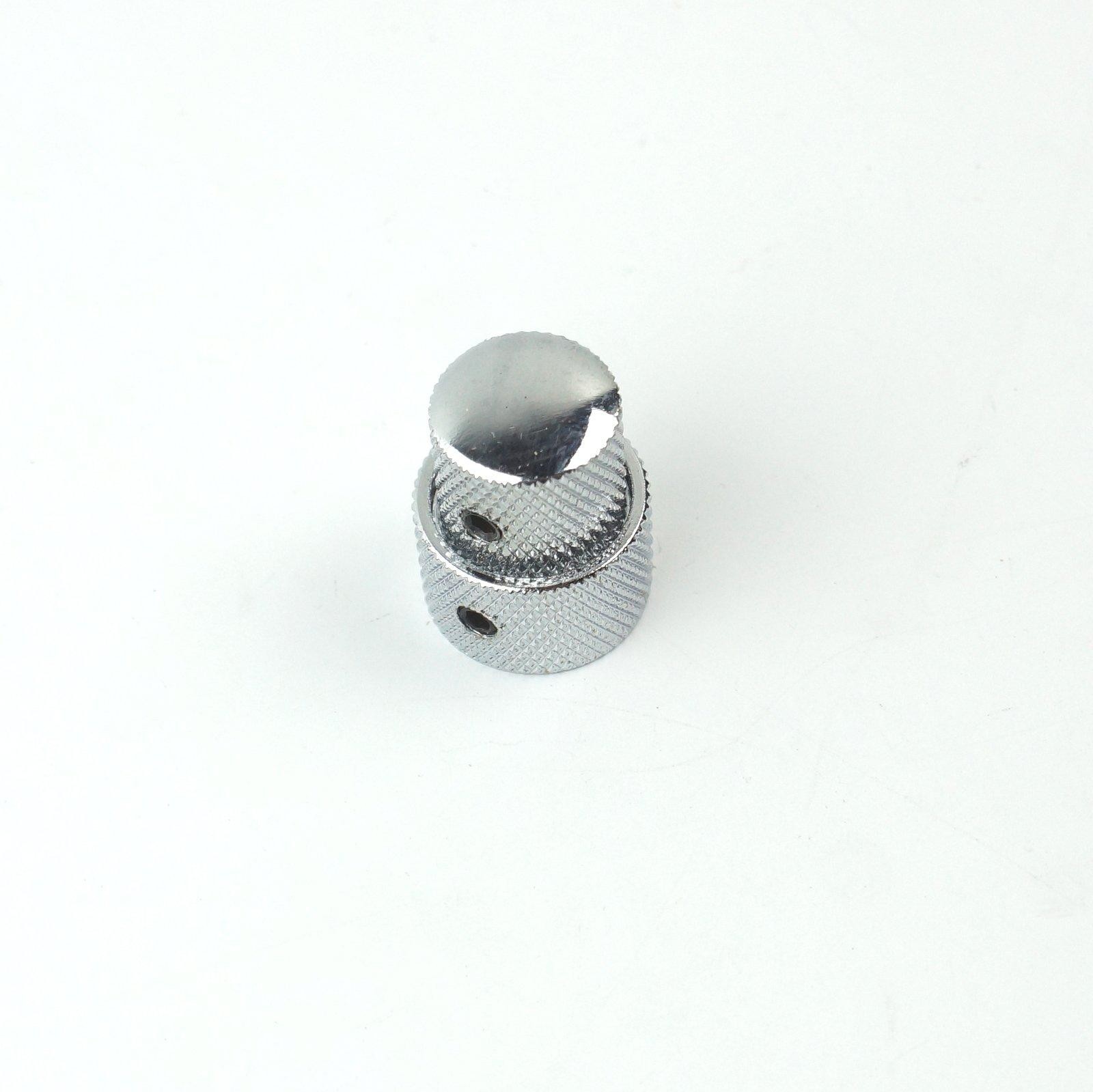 Set Dual Concentric Stacked Control Knobs for Electric Guitar or Bass, Chrome