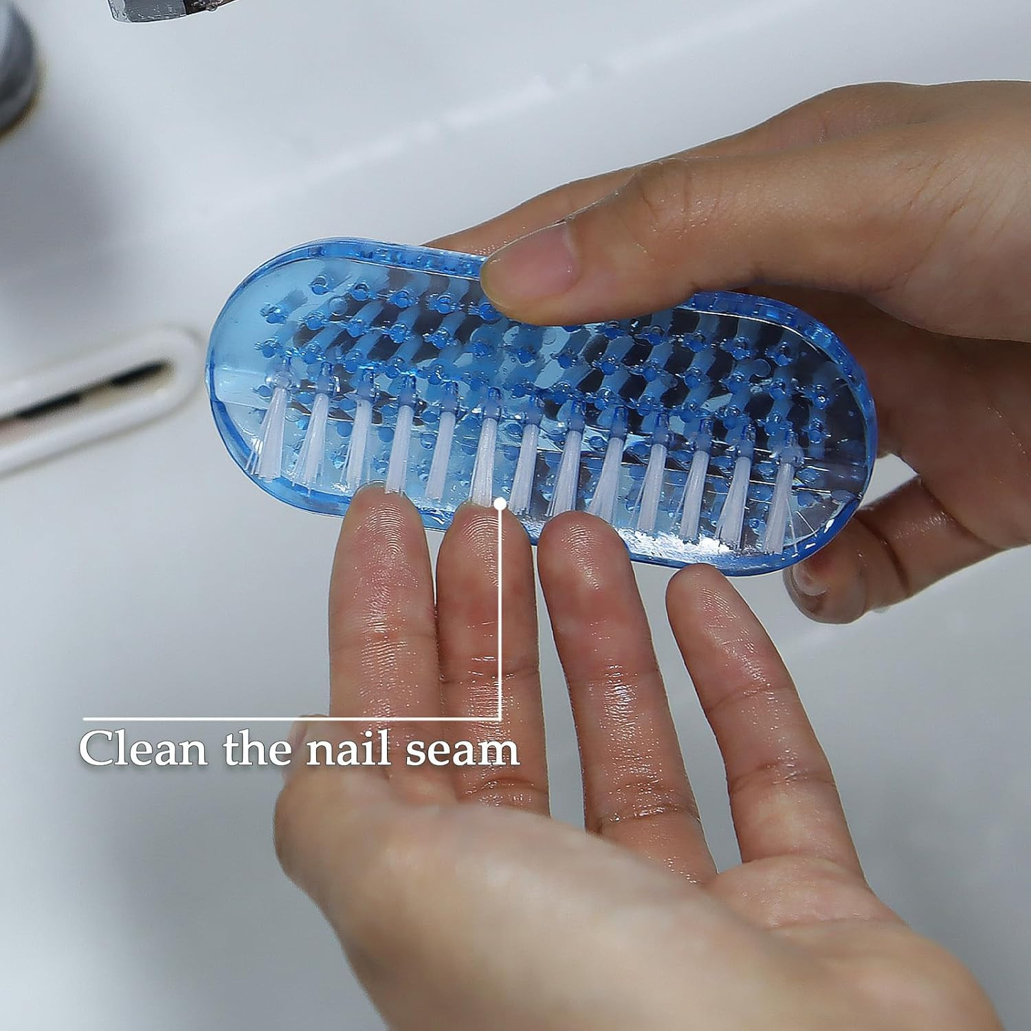 8 Pack Nail Brushes, Ergonomic Design Hand Scrub Cleaning Brush for Nail and Toe