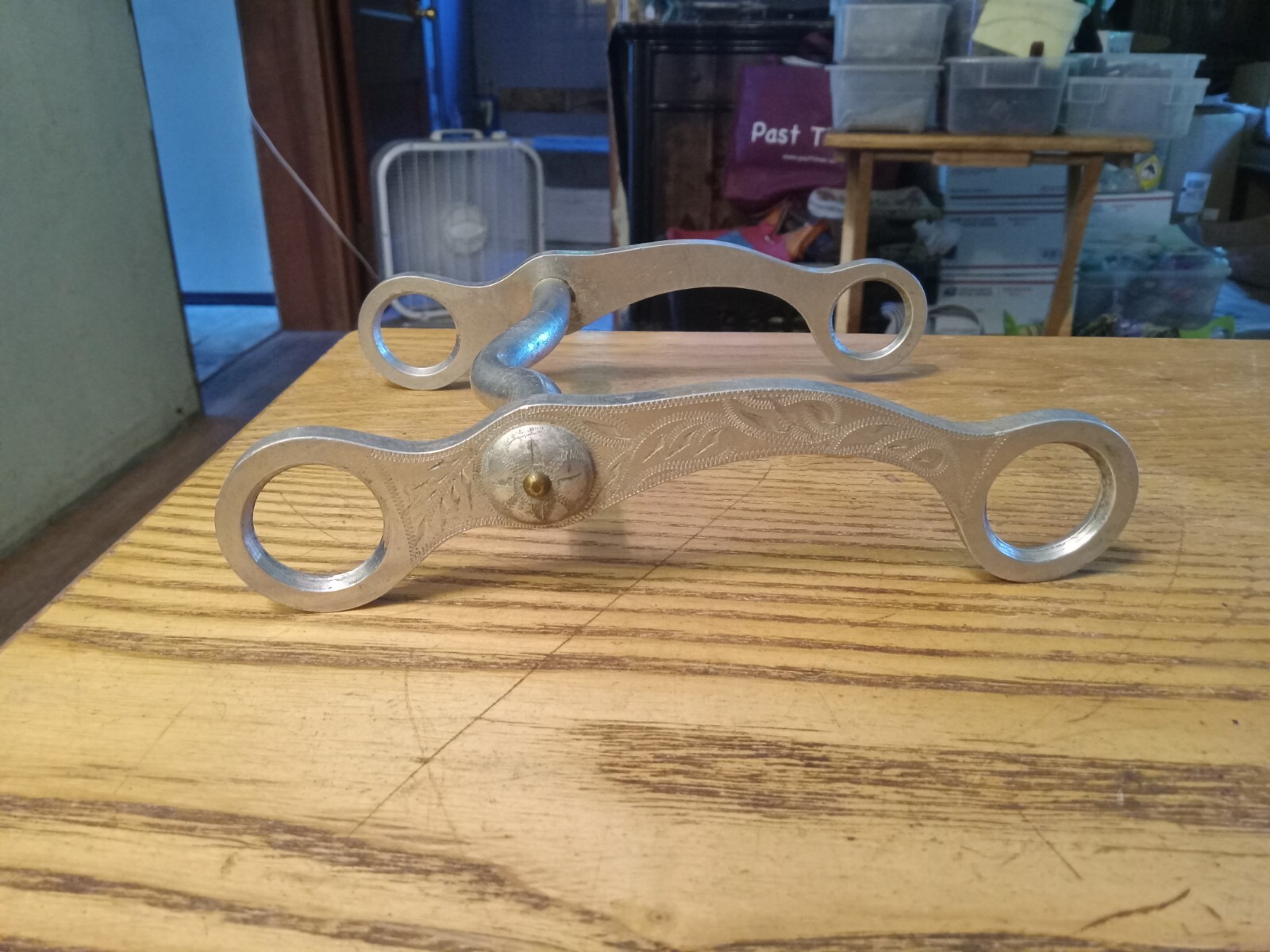 Aluminum Crockett Renalde ported Mouth Bit 5 In Engraved