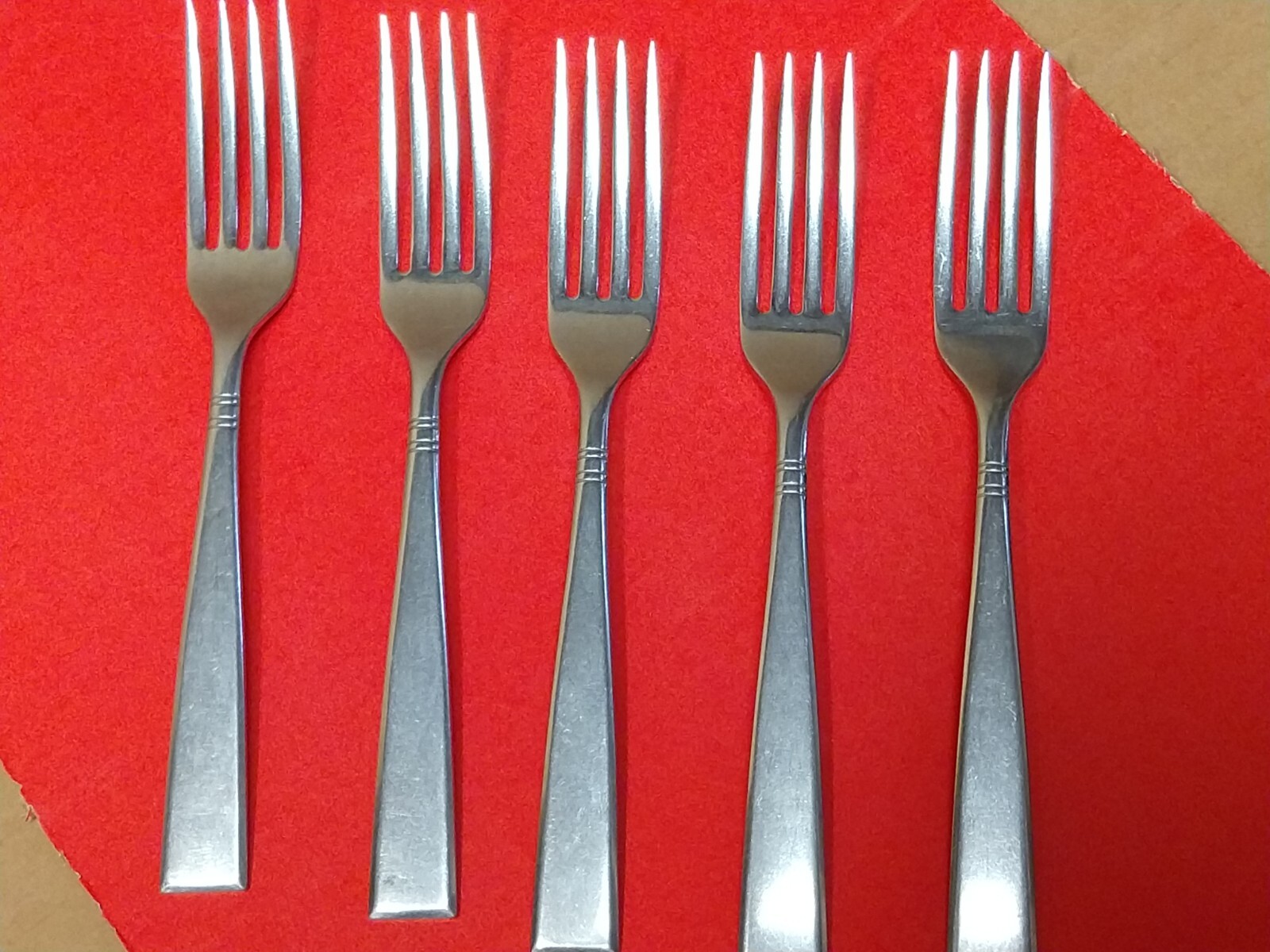 VTG Flatware Sears Roebuck Stainless Steel Rare Pattern SRS30 5 Dinner Forks