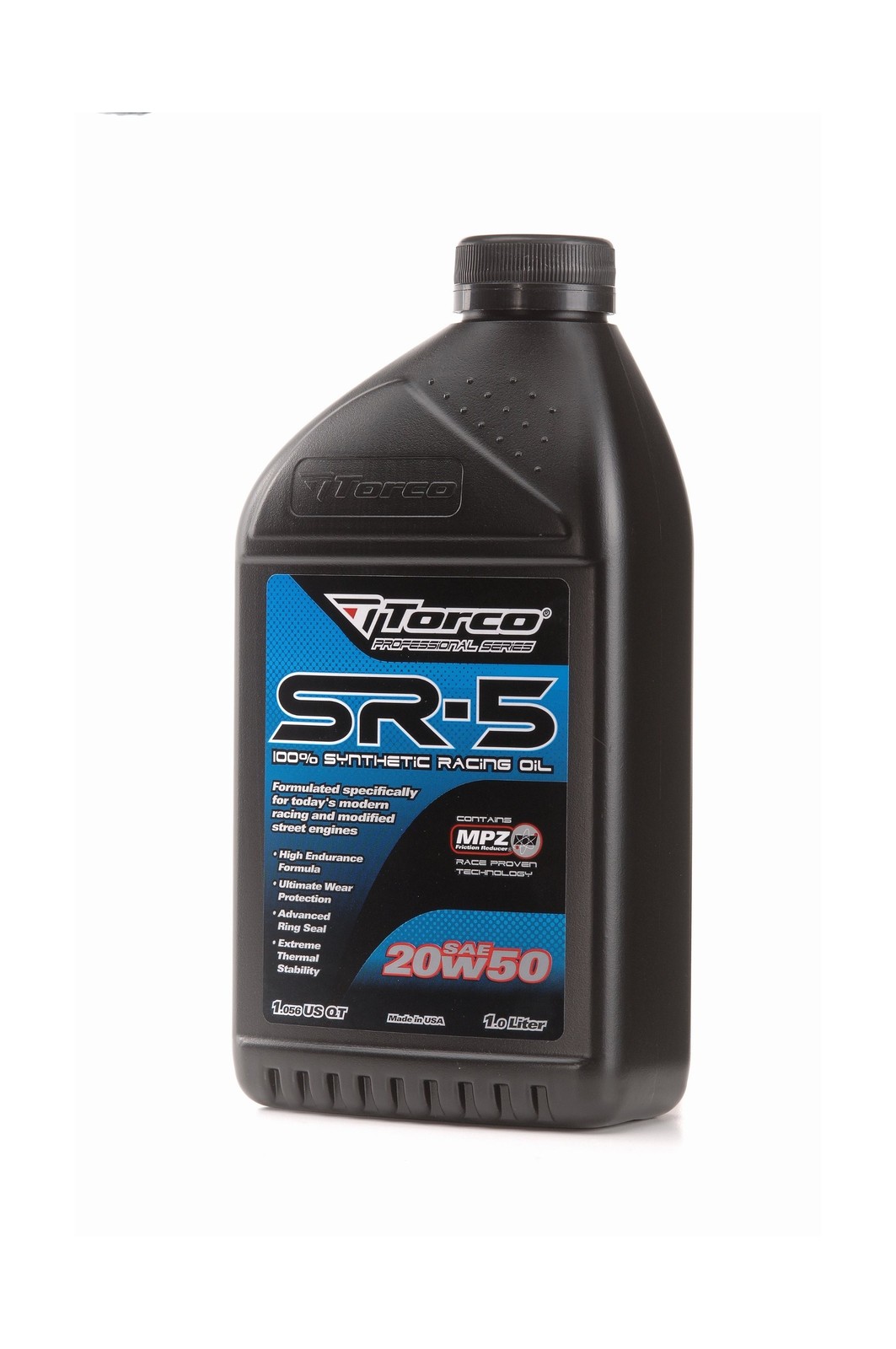 Torco A152050C SR-5 20w50 Synthetic Racing Oil Bottle - 1 Liter, (Case of 12)
