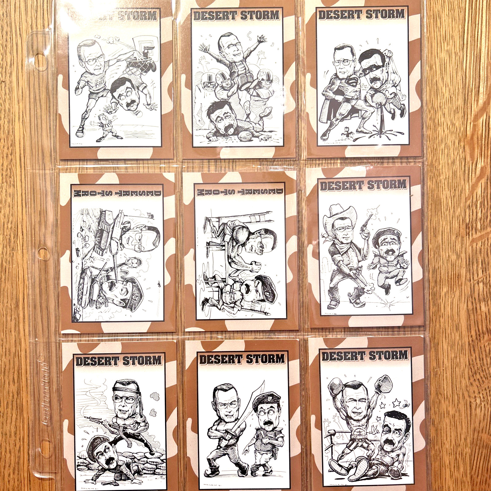 1991 DESERT STORM Card Collection GROUND FORCE Cards #1-9 (Crown Sports Card Co)
