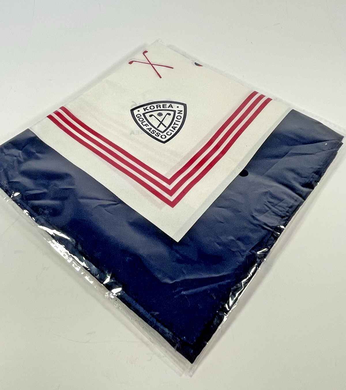 Korea Golf Association Souvenir Scarf Kerchief Golf Theme Sealed
