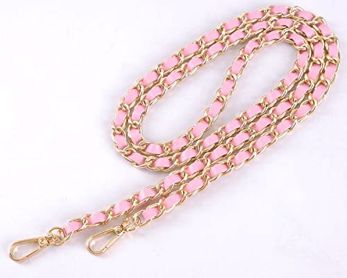 Purse Chain Strap with Tassel - Microfiber Leather - Replacement for Pink