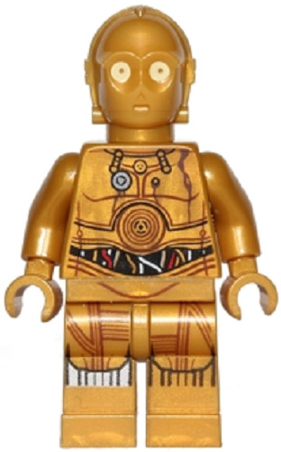 LEGO SW: Ep. 4/5/6 C3-PO Prtd Legs (Robot Limiter/Restraining Bolt) sw0561 NEW