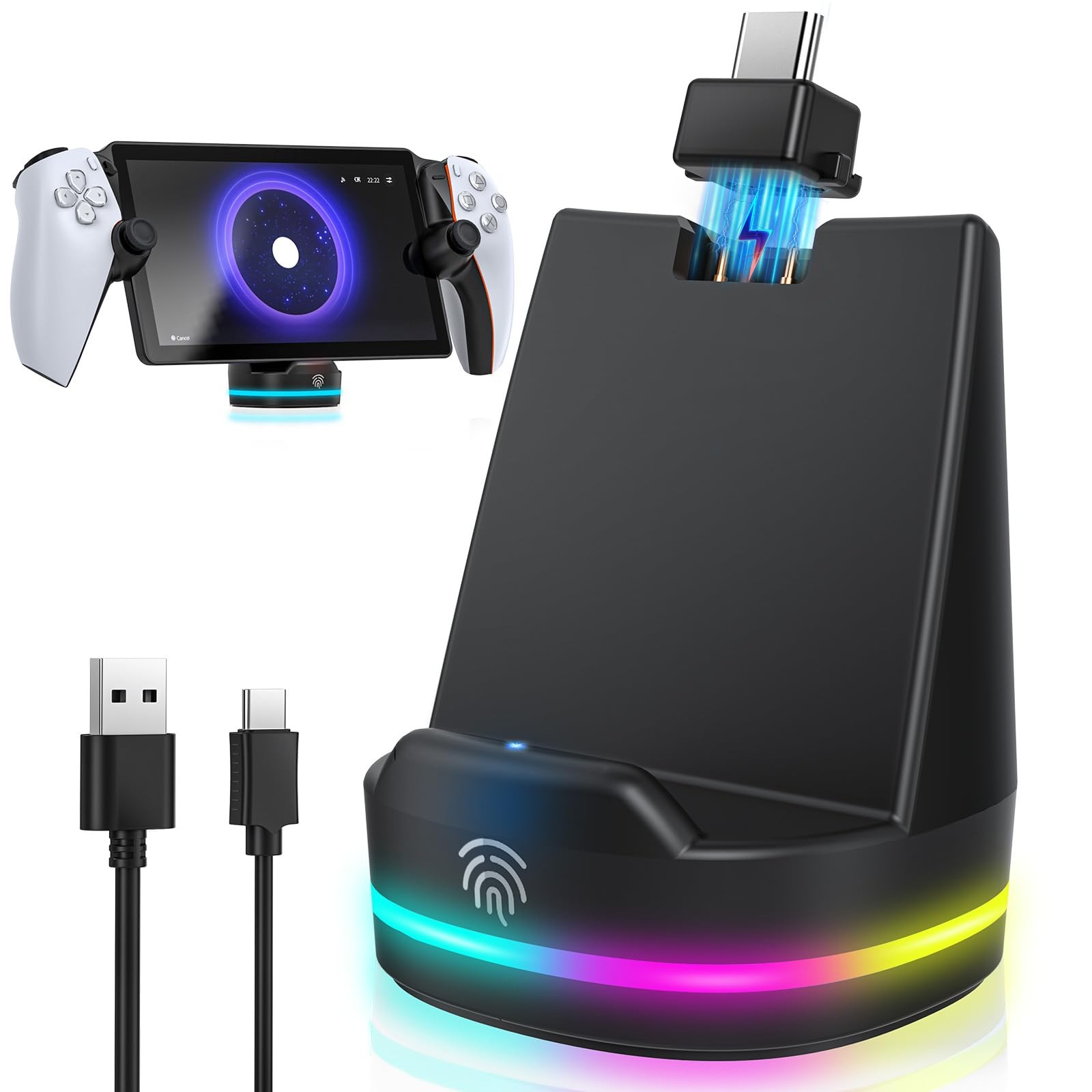 Magnetic Charging Dock for PlayStation Portal Remote Player - Case Black
